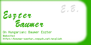 eszter baumer business card